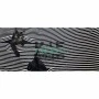 Siyah Beyaz Çizgili Kedi Desen Pano Kumaş 70x180 cm