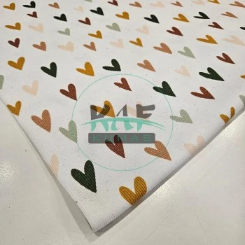 Hardal Kalp Desenli Kaşkorse Kumaş