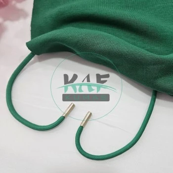 Özel Gümüş Renk Uçlamalı 105 cm Yeşil Kordon Bağcık | Sweatshirt-Eşofman İpi 1 Adet