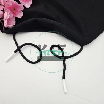 Özel Beyaz Sakız Uçlamalı 138 cm Siyah Kordon Bağcık | Sweatshirt-Eşofman İpi 1 Adet