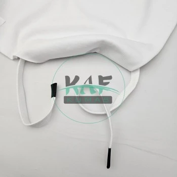 Özel Siyah Sakız Uçlamalı 115 cm Beyaz Kordon Bağcık | Sweatshirt-Eşofman İpi 1 Adet