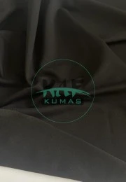 Penye 72% Pamuk 24% Polyester 6% Elastan İki İplik Kumaş | Siyah