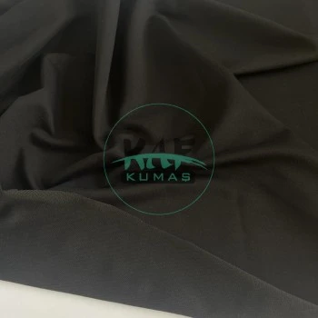 Penye 72% Pamuk 24% Polyester 6% Elastan İki İplik Kumaş | Siyah