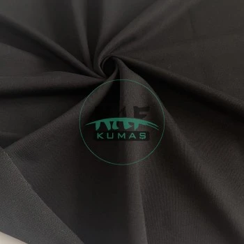 Penye 72% Pamuk 24% Polyester 6% Elastan İki İplik Kumaş | Siyah