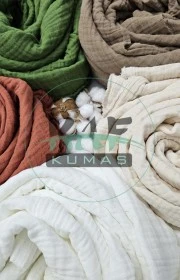 Pamuklu Multi Müslin Kumaş (3 katlı) | Kiremit