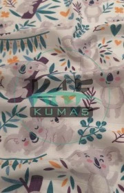 Baskılı %100 Pamuk Müslin Kumaş | Sevimli Koala