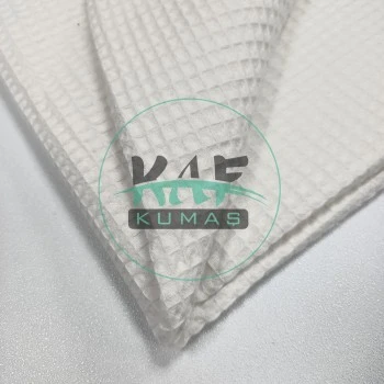 Waffle Pike Kumaş | 100% Pamuk | W-01 Beyaz