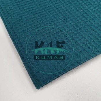 Waffle Pike Kumaş | 100% Pamuk | W-19 Koyu Turkuaz