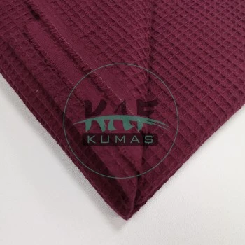 Waffle Pike Kumaş | 100% Pamuk | W-21 Bordo