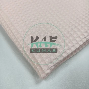 Waffle Pike Kumaş | 100% Pamuk | W-22 Somon Pembe