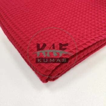 Waffle Pike Kumaş | 100% Pamuk | W-40 Kırmızı