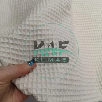 Waffle Pike Kumaş | 100% Pamuk | W-02 Açık Krem