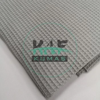 Waffle Pike Kumaş | 100% Pamuk | W-08 Açık Gri