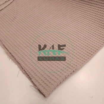 Waffle Pike Kumaş | 100% Pamuk | W-52 Karamel Bej