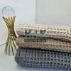 Büyük Kareli Waffle Pike Kumaş | 100% Pamuk | W-04 Koyu Kahverengi