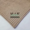 Büyük Kareli Waffle Pike Kumaş | 100% Pamuk | W-04 Koyu Kahverengi