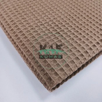 Waffle Pike Kumaş | 100% Pamuk | W-48 Koyu Kahverengi