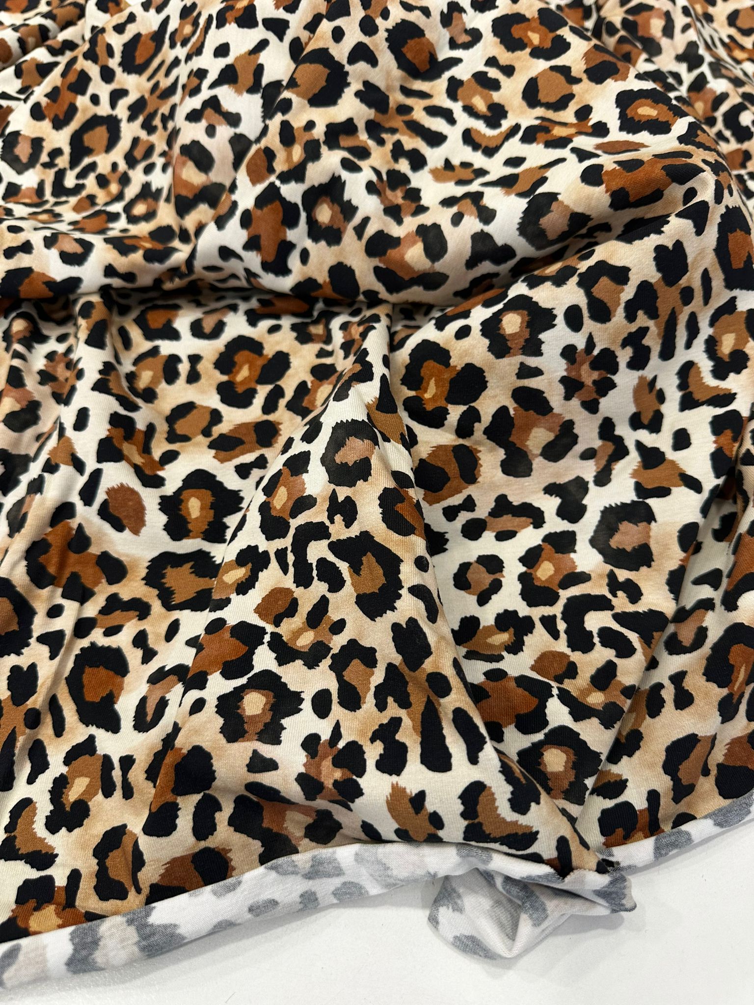Baskılı Parça Süprem Kumaş|Açık Leopar