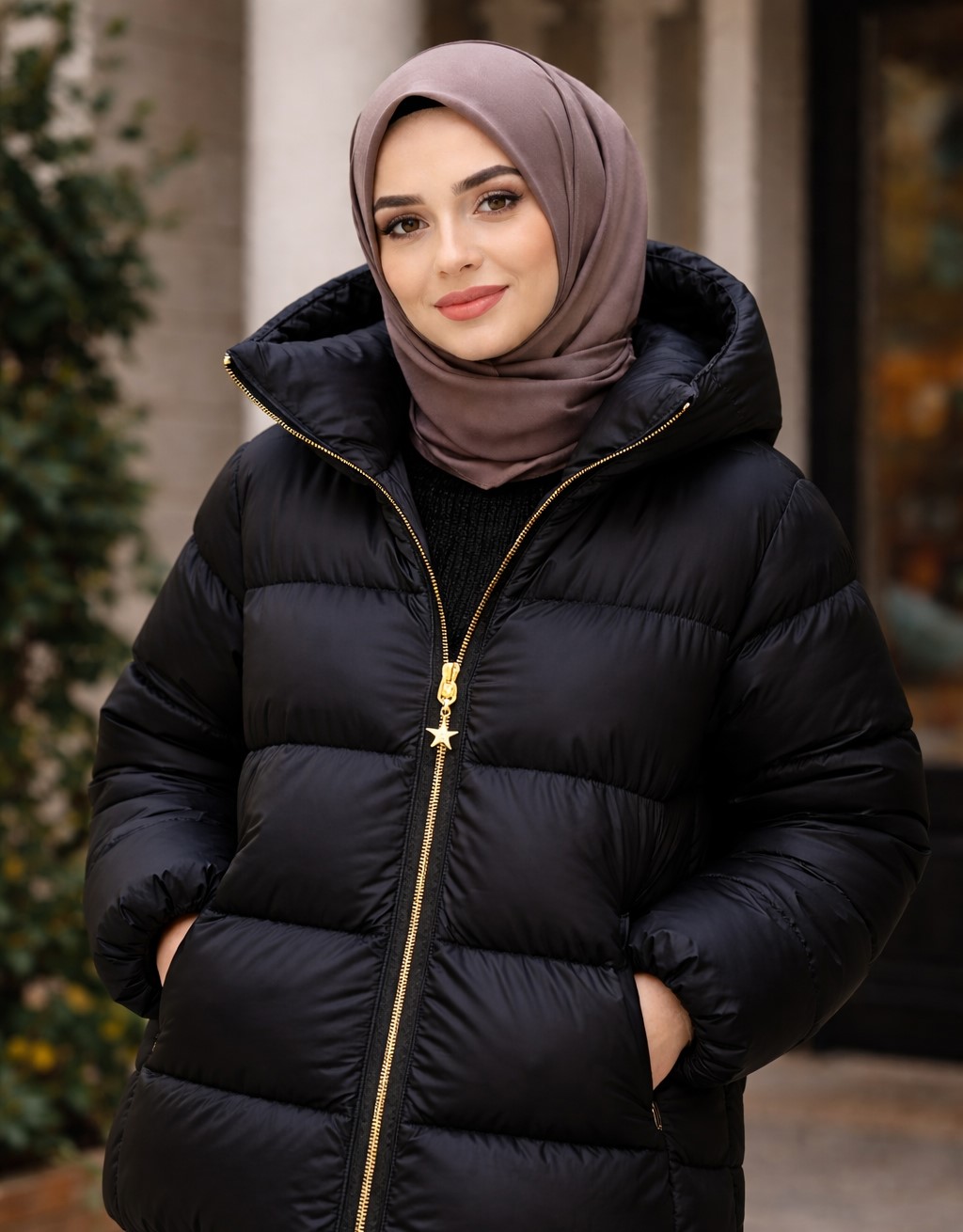 Ferace Mont Hırka Fermuarı | Separe Tip 5 Naylon Dişli Yıldız Elcikli Fermuar Uzunluk: 120 cm Siyah