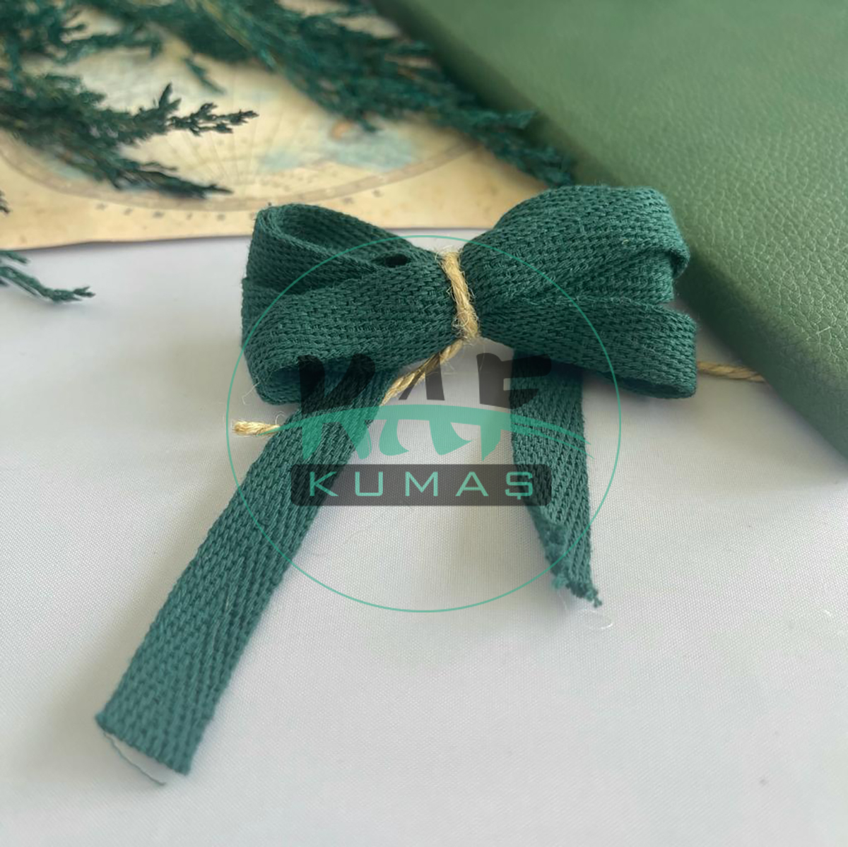 Pamuk Balıksırtı Şerit Ekstrafor | En: 1cm | Renk: Yeşil | Kenar Süsleme, Dikiş Kapama Amaçlı Bant)