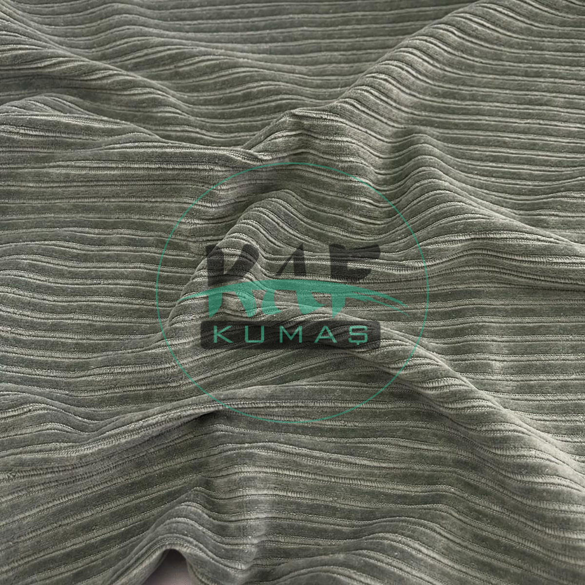 Fitilli Kadife Kumaş | Pastel Yeşil
