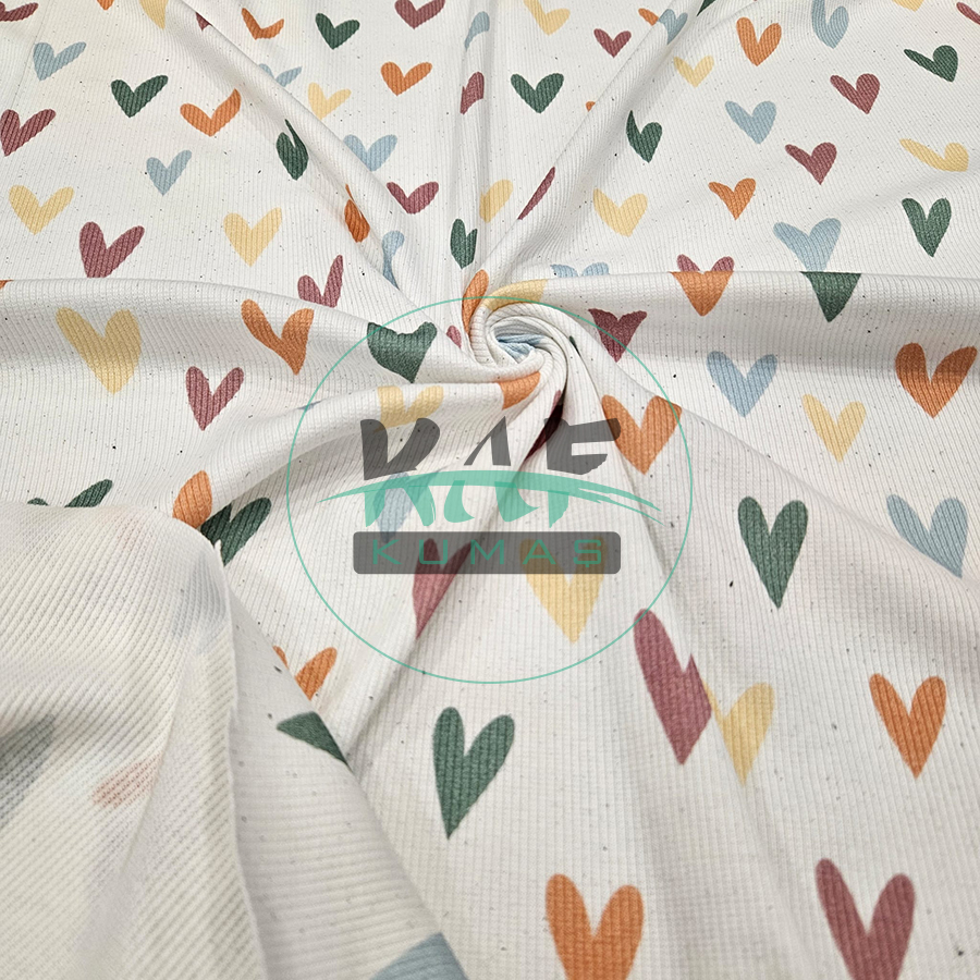 Soft Kalpler Desenli Kaşkorse Kumaş
