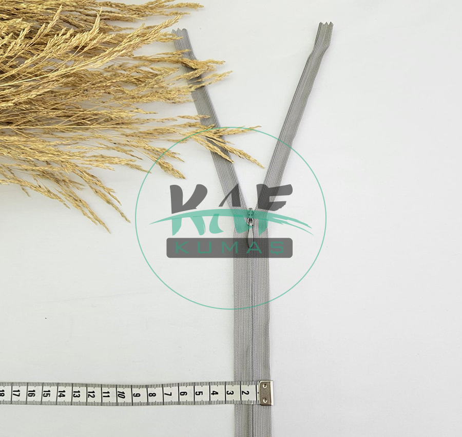 Gizli Fermuar | Uzunluk: 60 cm | Gri