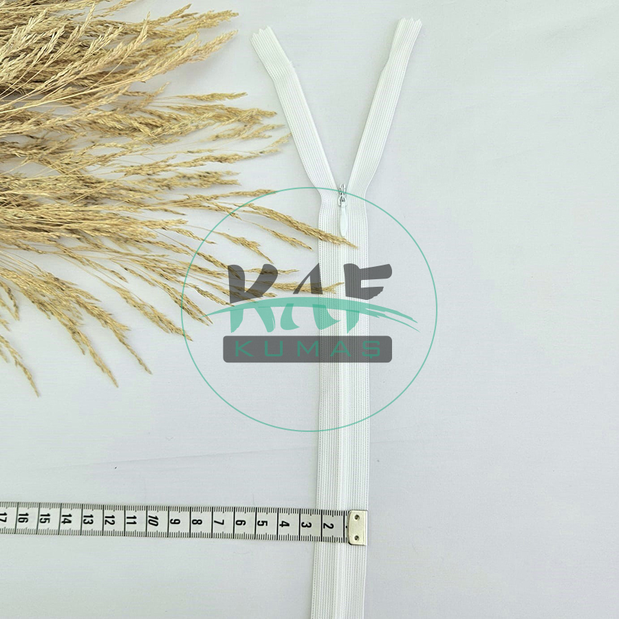 Gizli Fermuar | Uzunluk: 60 cm | Beyaz