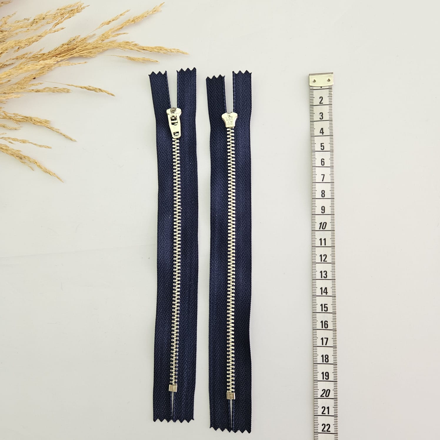 18 cm Metalik Dişli Fermuar | Spor Giyim Fermuar Lacivert