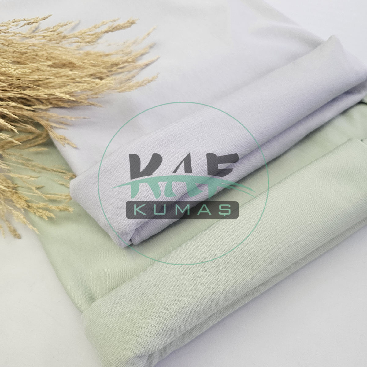 Penye 75% Pamuk 25% Polyester 5% Elastan İki İplik Kumaş | Mint Yeşili