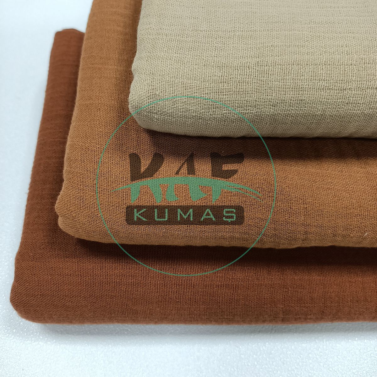 Krinkıl Müslin | 2 Katlı Bürümcük Kumaş | Bej