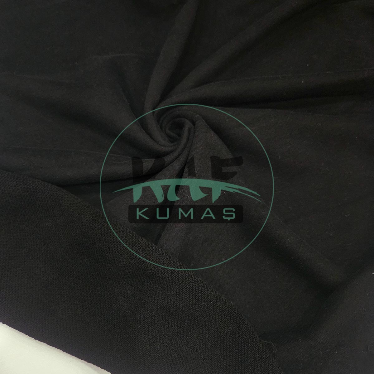 3 İplik Diagonel Kumaş | Siyah (Kalın 350/360 gsm)