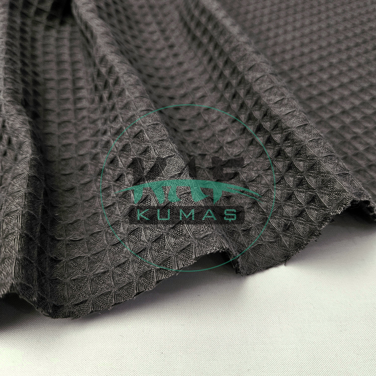 Waffle Pike Kumaş | 100% Pamuk | W-44 Koyu Antrasit