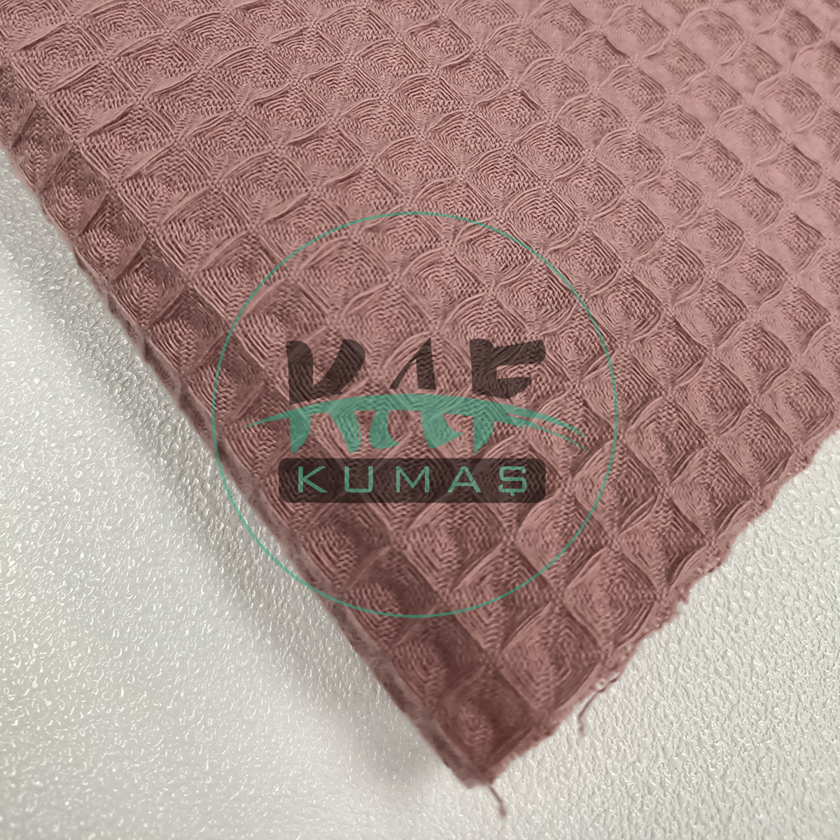 Waffle Pike Kumaş | 100% Pamuk | W-26 Gül Kurusu