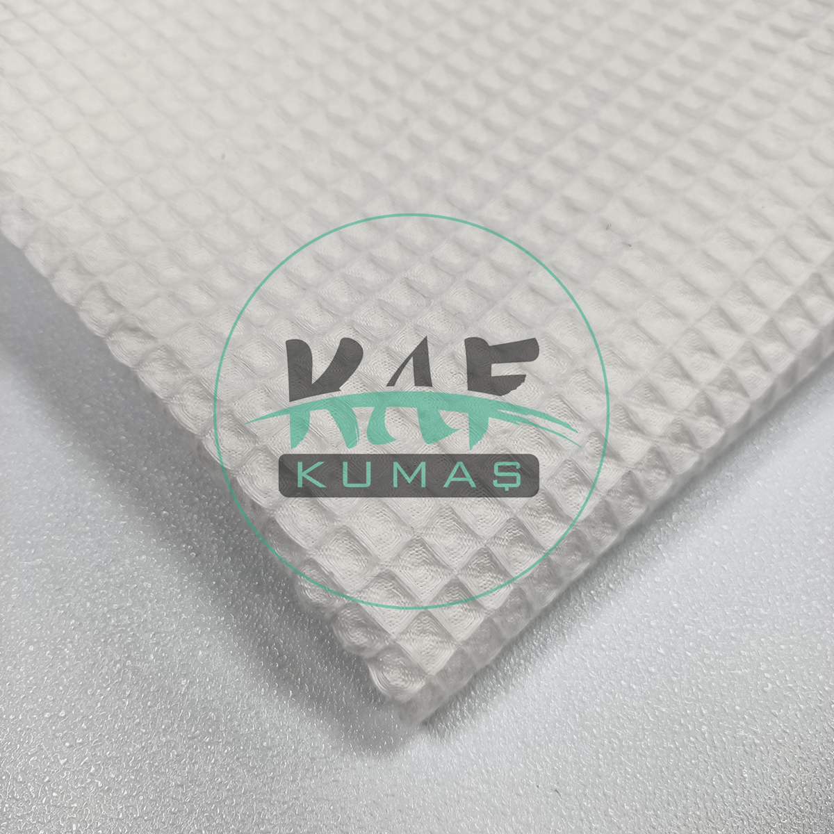 Waffle Pike Kumaş | 100% Pamuk | W-01 Beyaz
