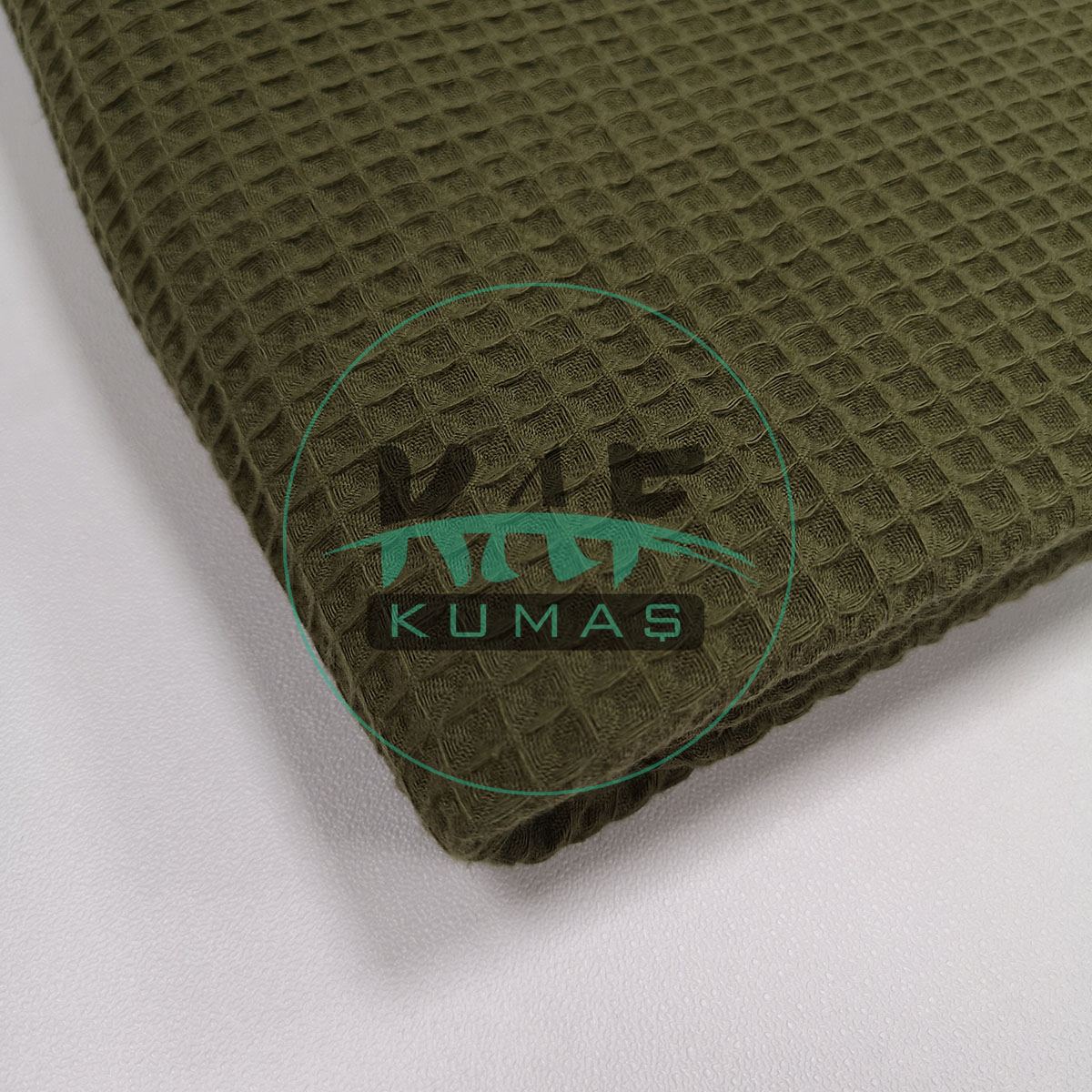 Waffle Pike Kumaş | 100% Pamuk | W-18 Haki Yeşil