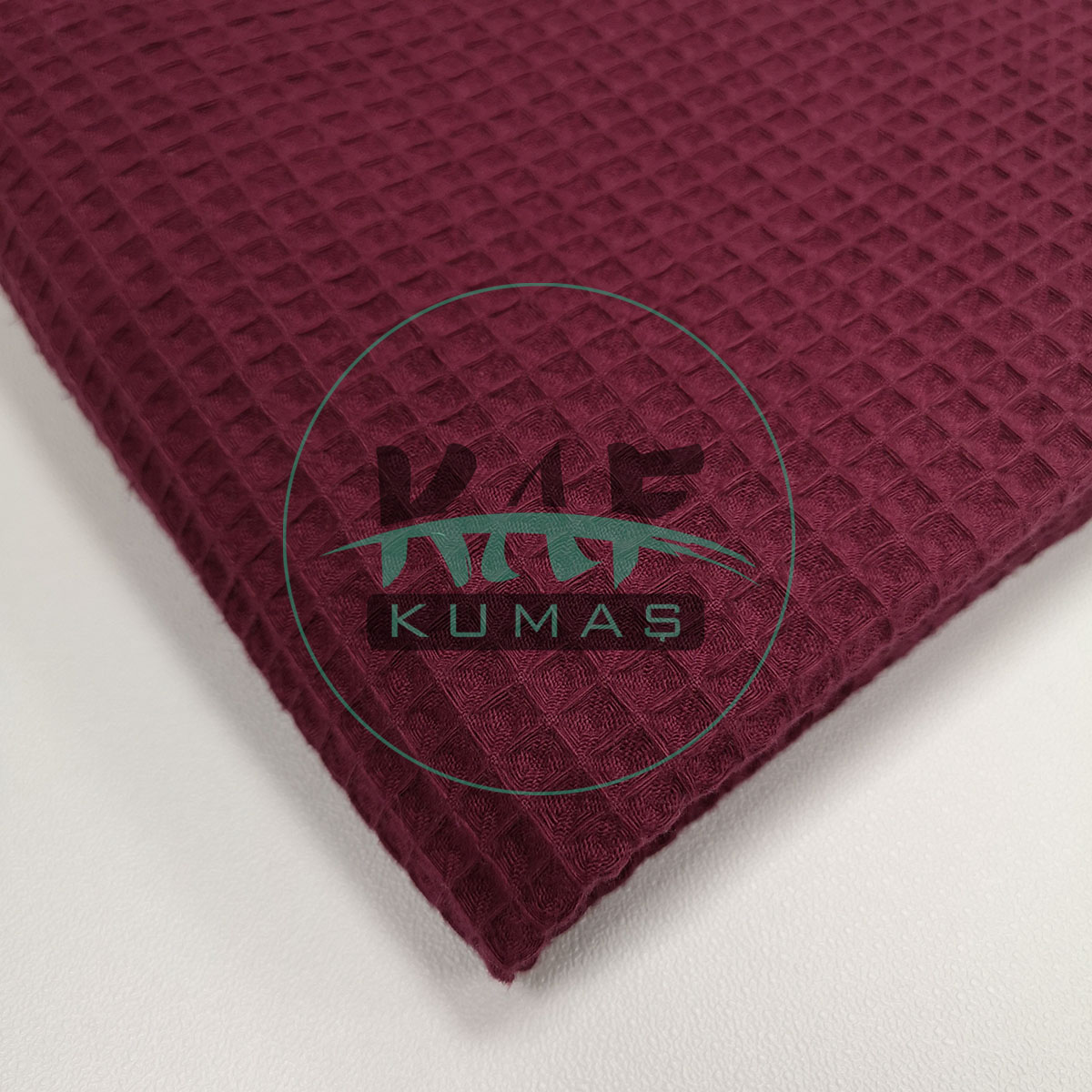 Waffle Pike Kumaş | 100% Pamuk | W-21 Bordo