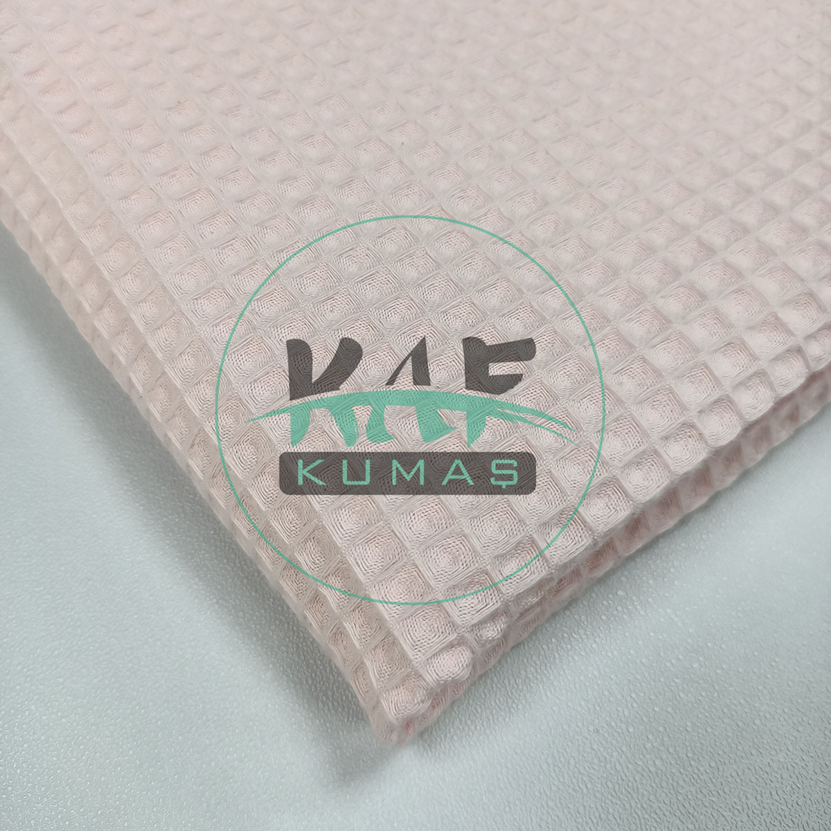 Waffle Pike Kumaş | 100% Pamuk | W-22 Somon Pembe