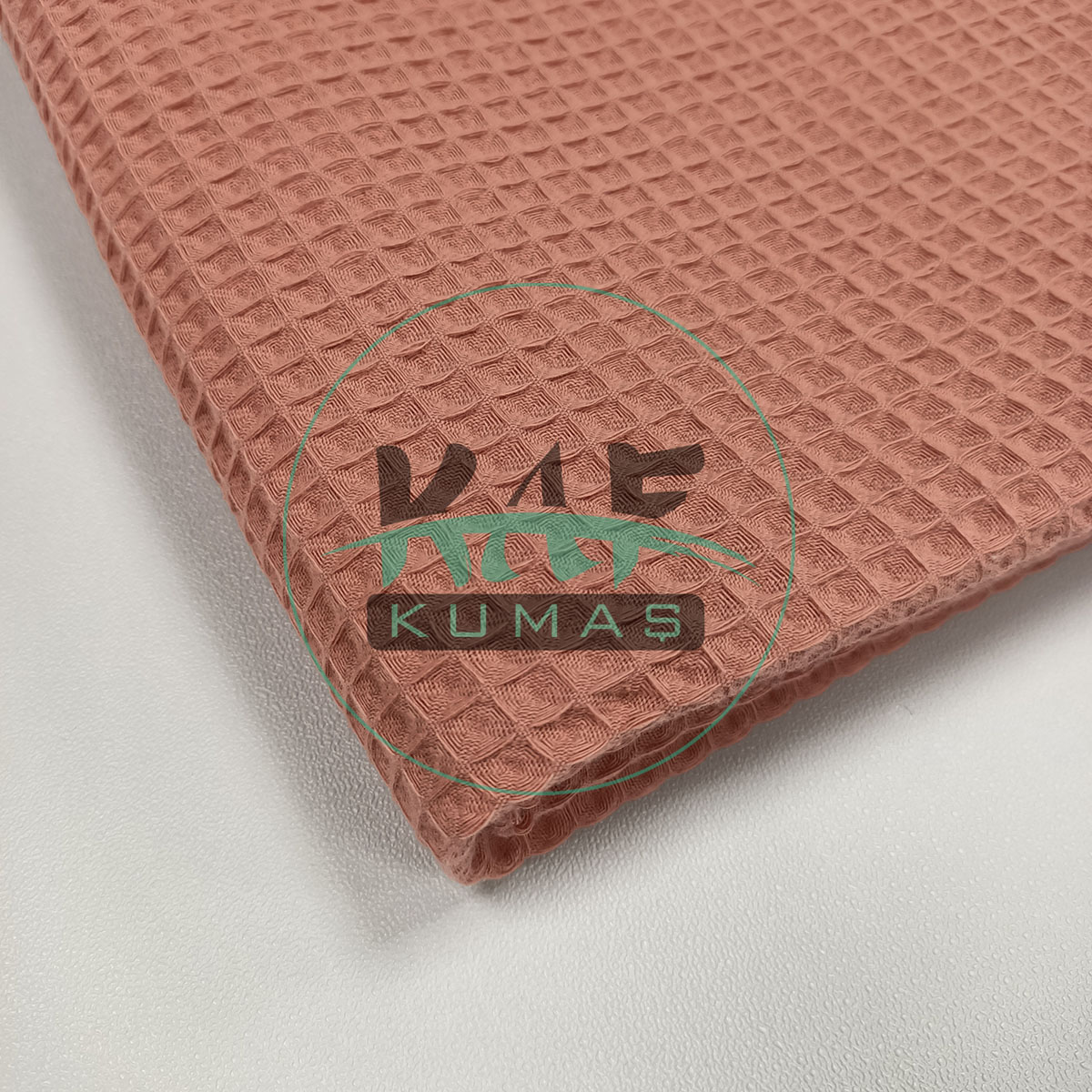 Waffle Pike Kumaş | 100% Pamuk | W-38 Somon Kiremit