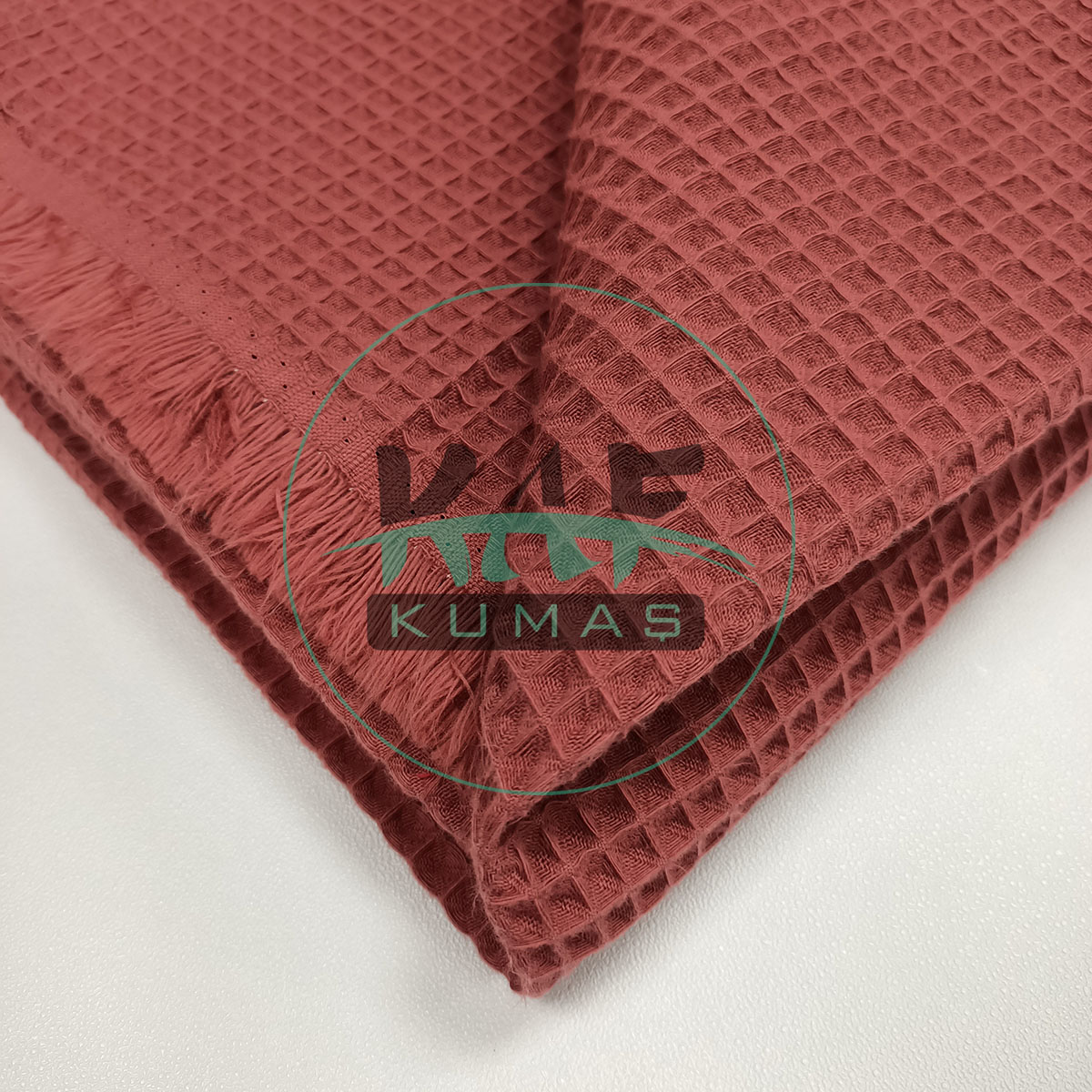 Waffle Pike Kumaş | 100% Pamuk | W-39 Koyu Kiremit