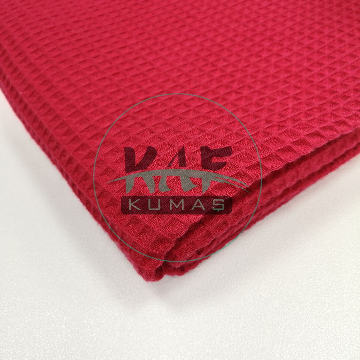 Waffle Pike Kumaş | 100% Pamuk | W-40 Kırmızı