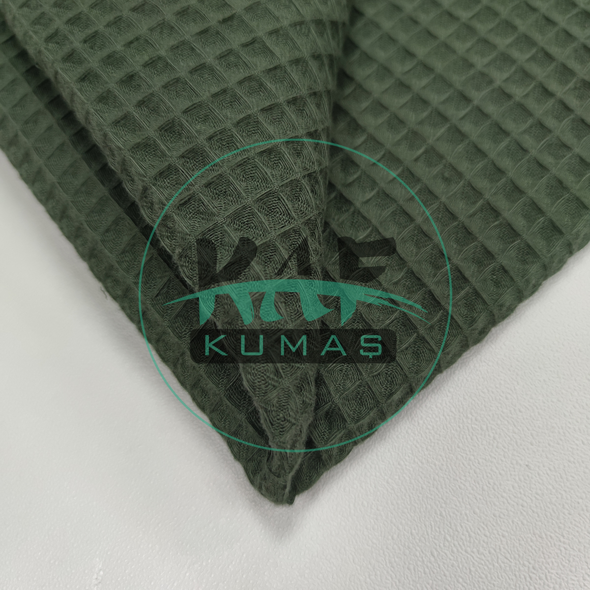Waffle Pike Kumaş | 100% Pamuk | W-43 Zeytin Yeşili