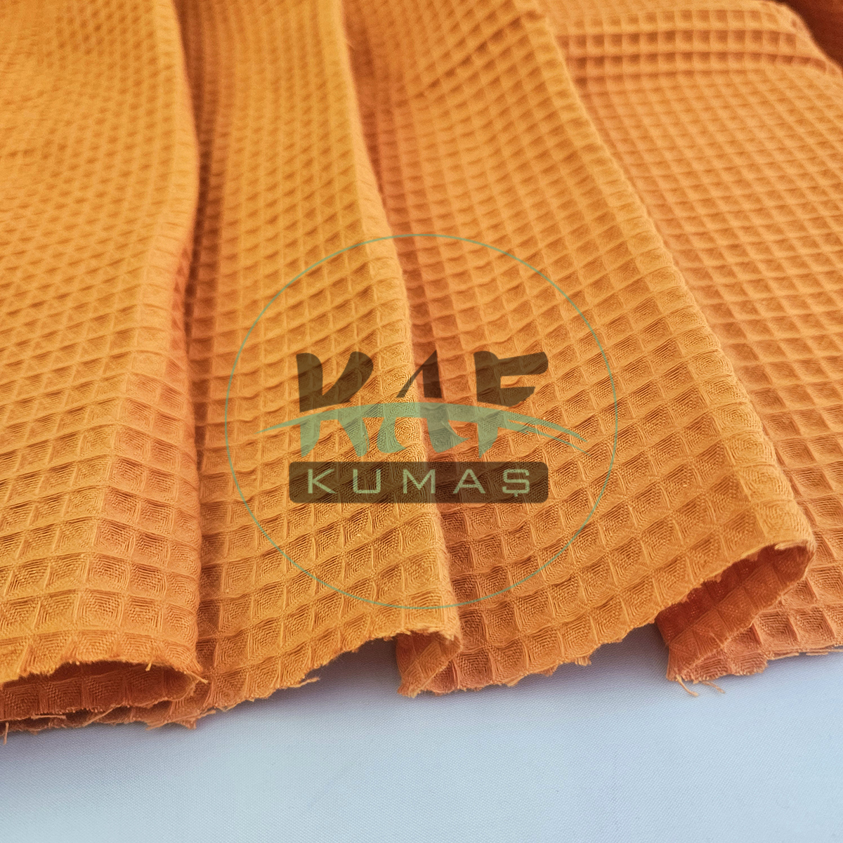Waffle Pike Kumaş | 100% Pamuk | W-46 Mandalina Turuncu