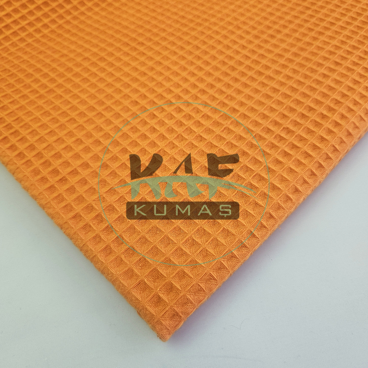 Waffle Pike Kumaş | 100% Pamuk | W-46 Mandalina Turuncu