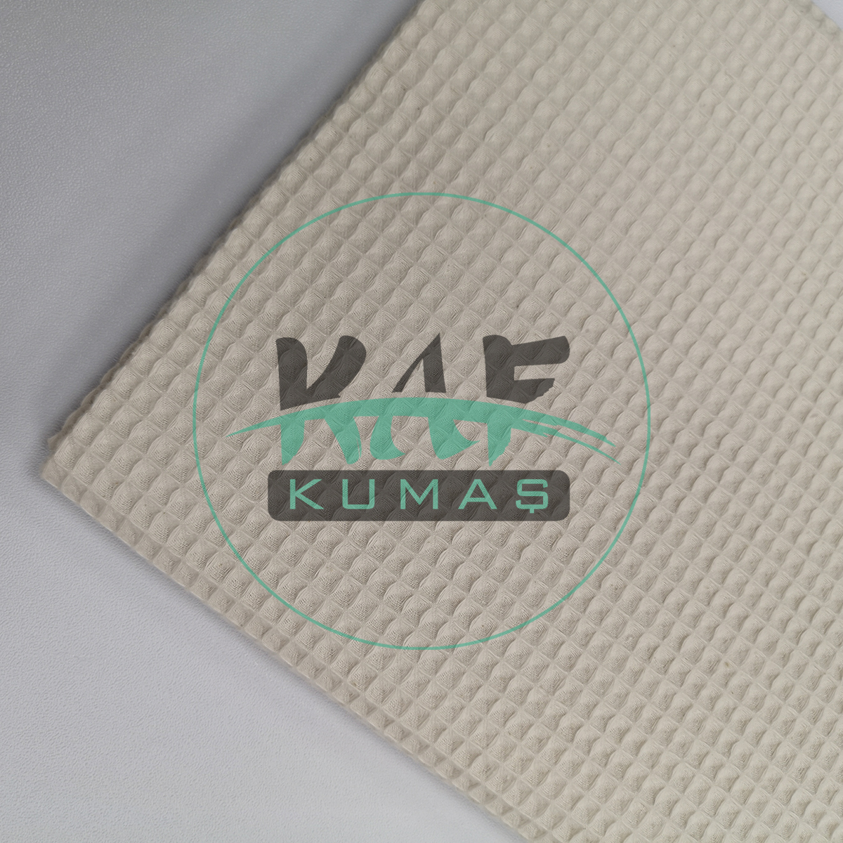 Waffle Pike Kumaş | 100% Pamuk | W-02 Açık Krem