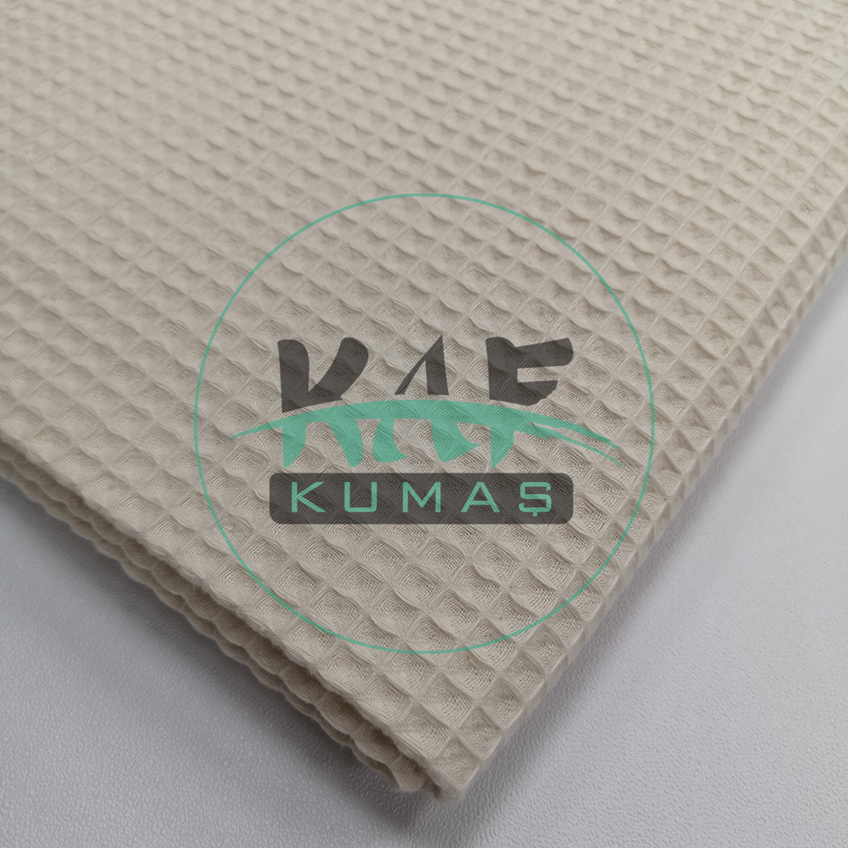Waffle Pike Kumaş | 100% Pamuk | W-02 Açık Krem