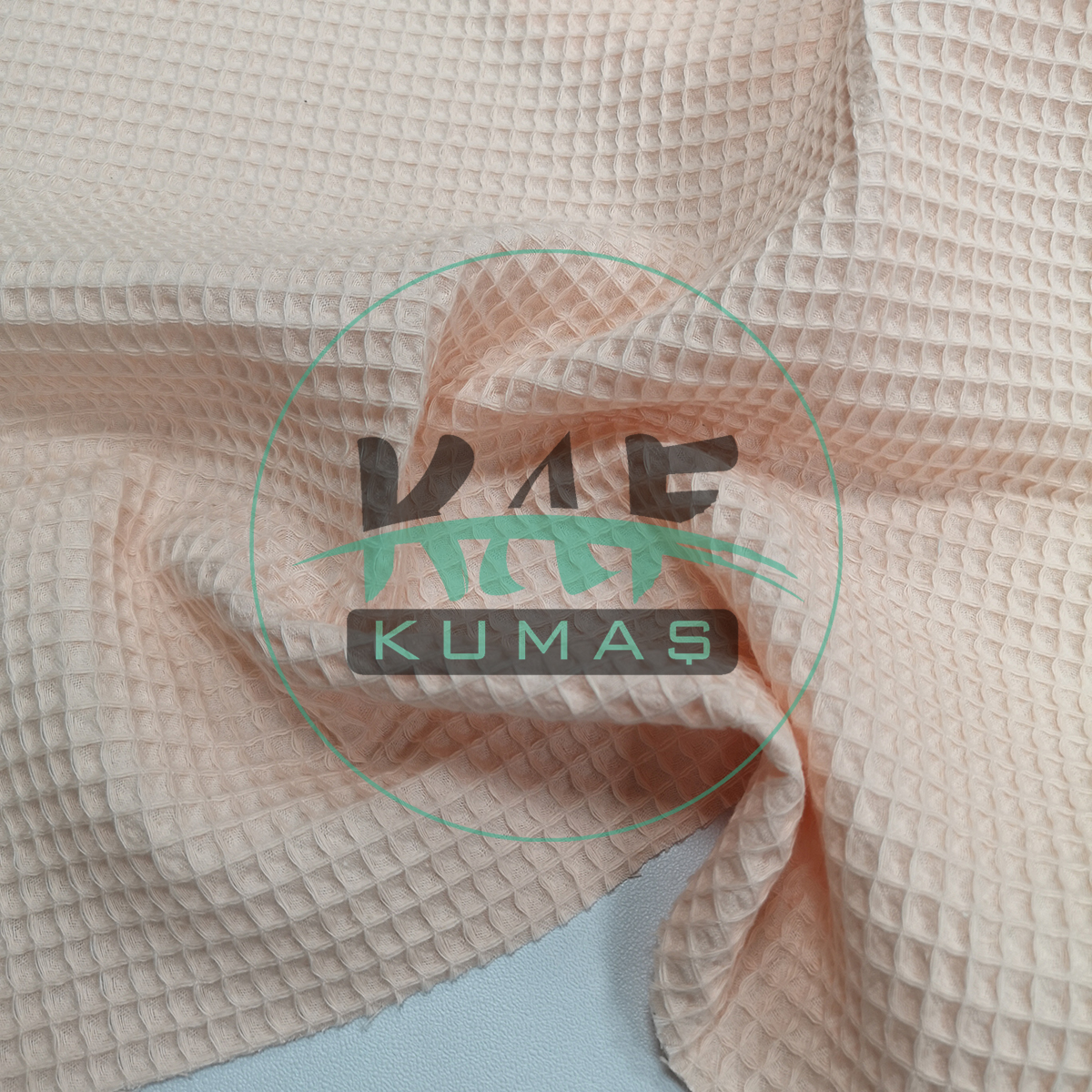 Waffle Pike Kumaş | 100% Pamuk | W-28 Açık Somon